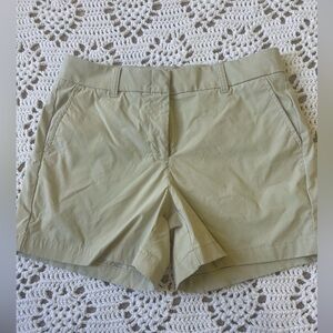 Women’s J Crew Re-Imagined Recycled Shorts Size 8 Khaki Flat Front